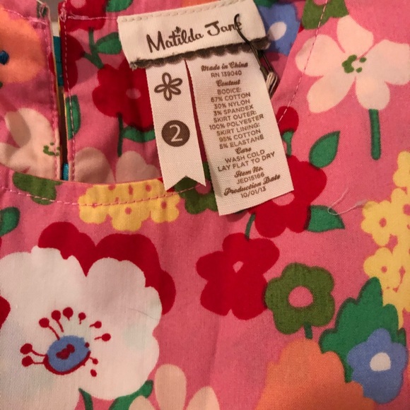 GIRLS MATILDA JANE FLORAL LACE DRESS NWT, SIZE 2 - Picture 2 of 4